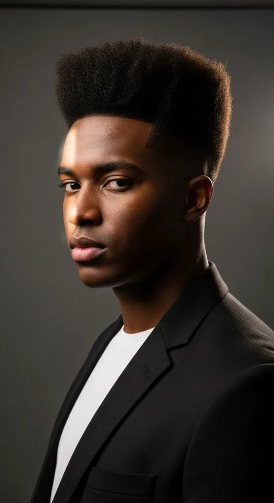 classic high fade afro