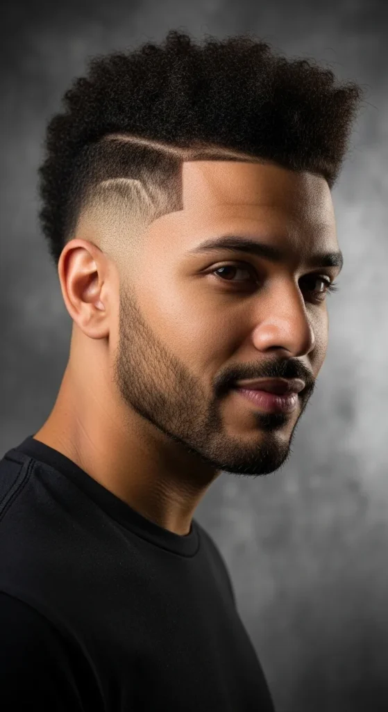 Curly-Afro-with-Hard-Part