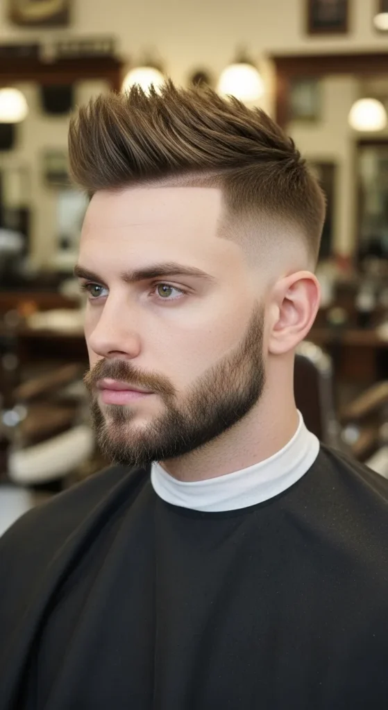 faux-hawk-fade-with-short-beard