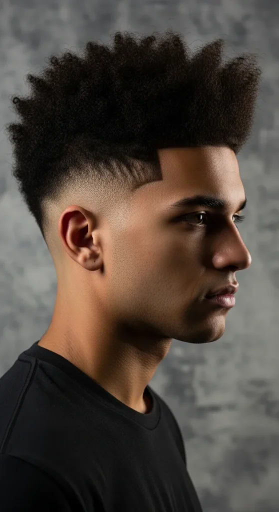 High-Contrast-Afro-Fade