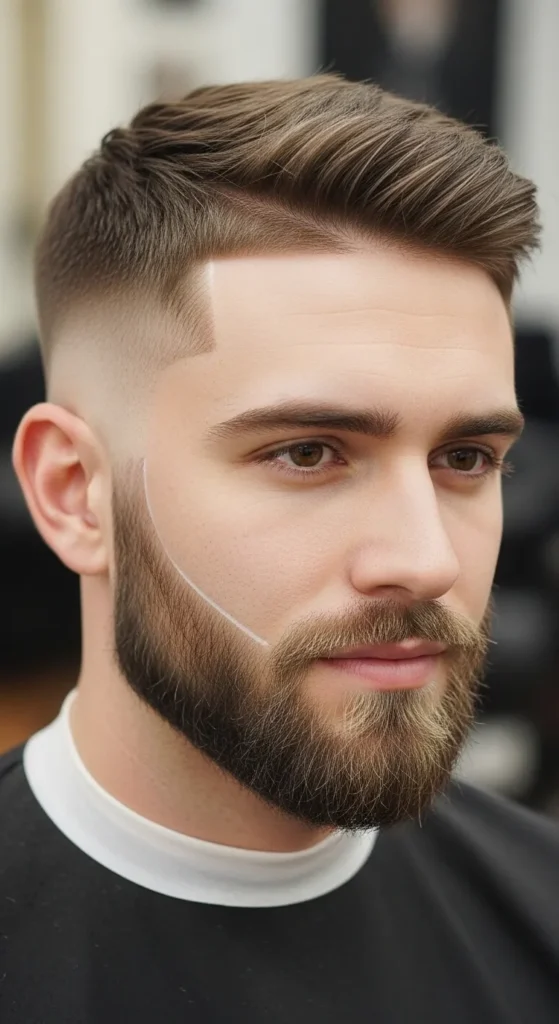 mid-fade-with-lined-beard