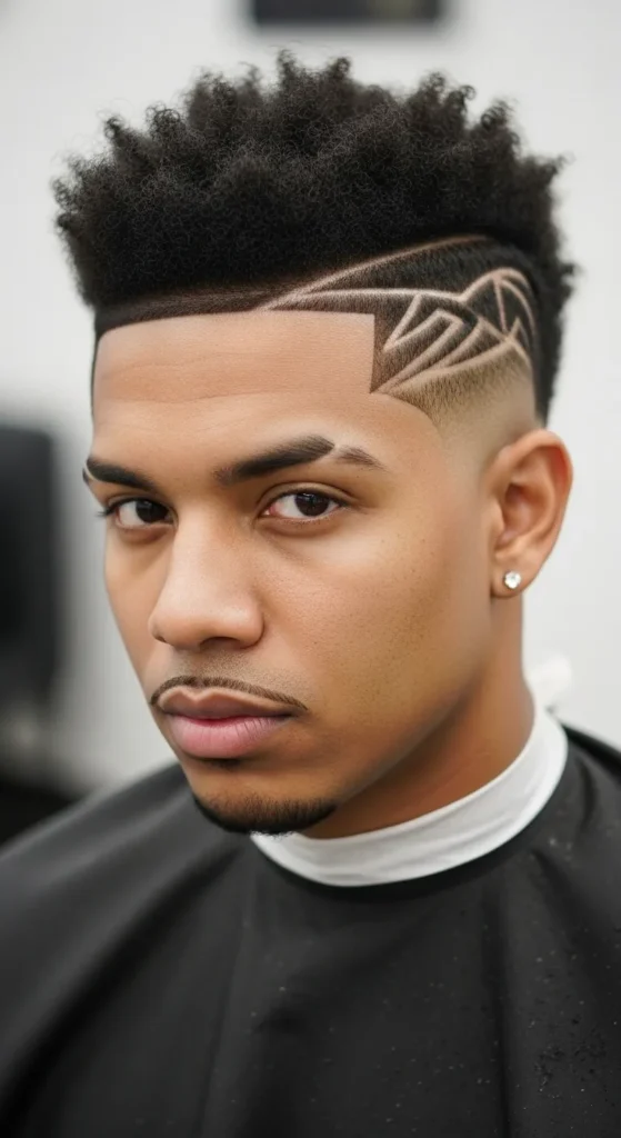 Sculpted-Afro-with-Lines