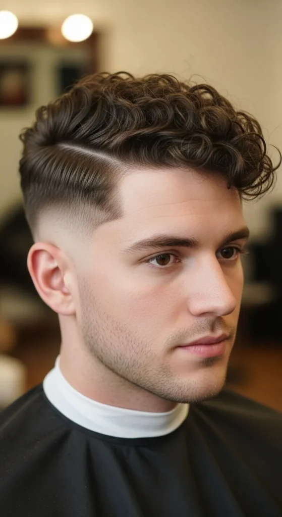 Side-Part-Curly-Fade