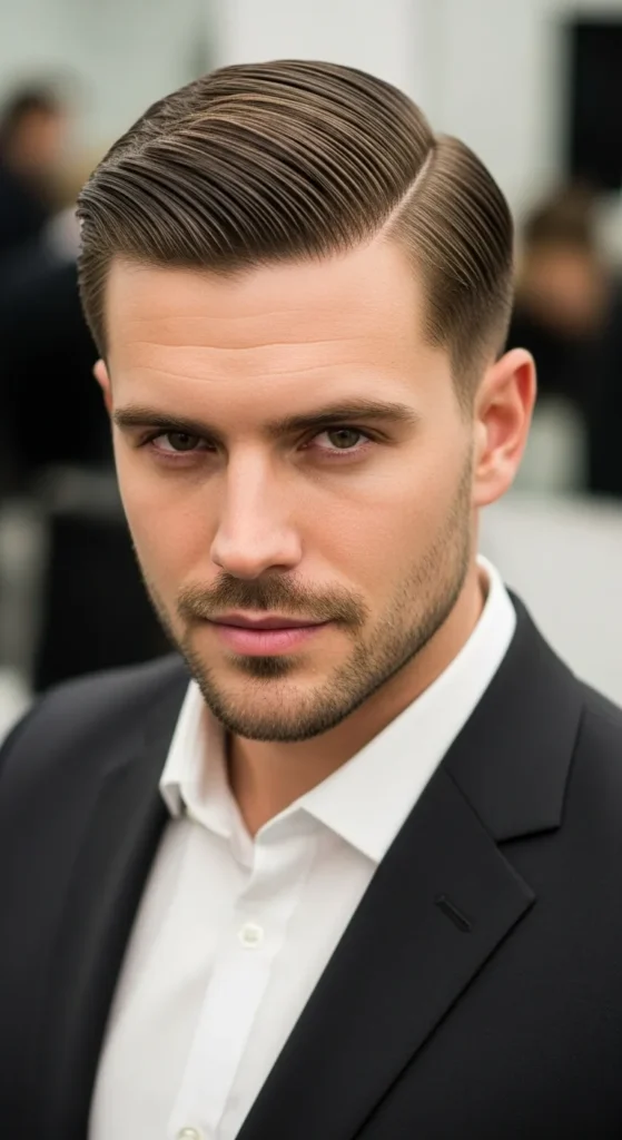 side-parted-slick-back