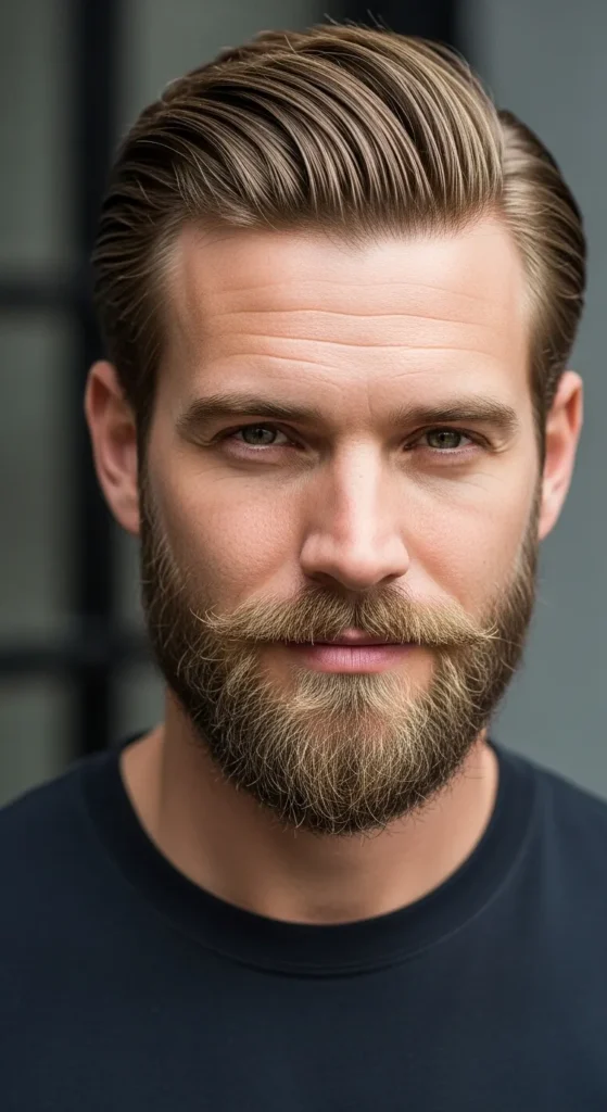 slick-back-with-beard-blend