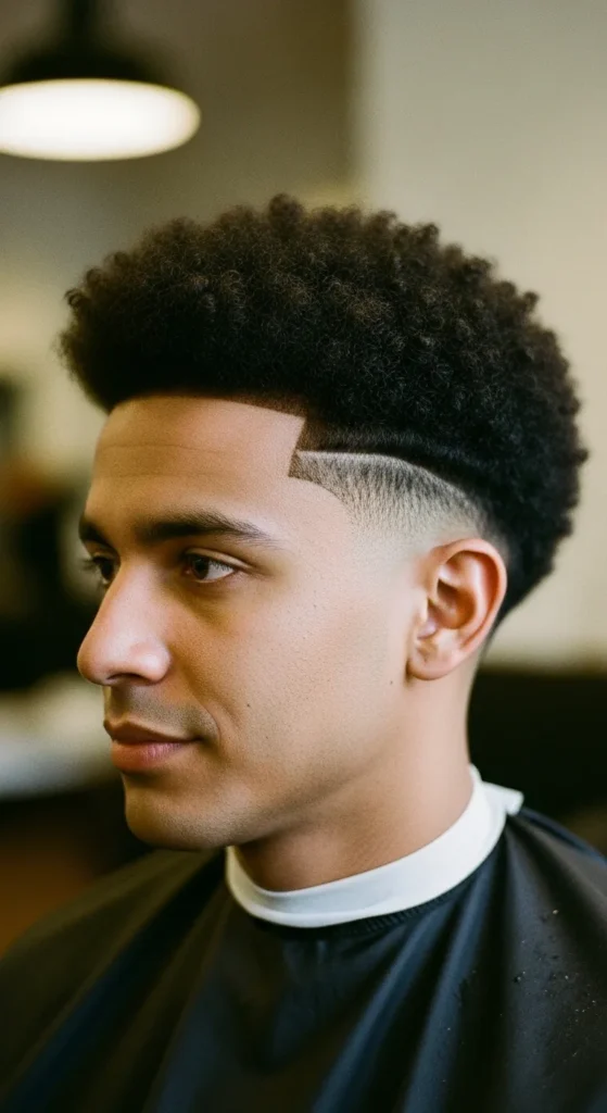 Textured-Medium-Afro-Fade