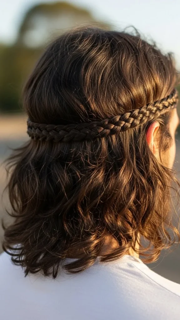 Braided-Headband-on-Loose-Hair