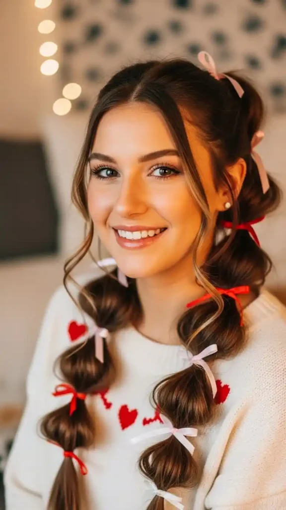 15 Feminine Valentine’s Day Hairstyles for Every Occasion 7 bubble-ponytail