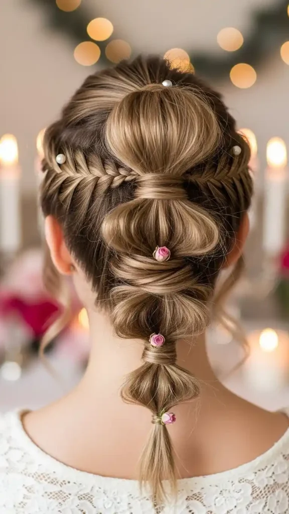 16+ Valentine Hairstyles for Women to Elevate Your Look 12 half-up-braided-pony
