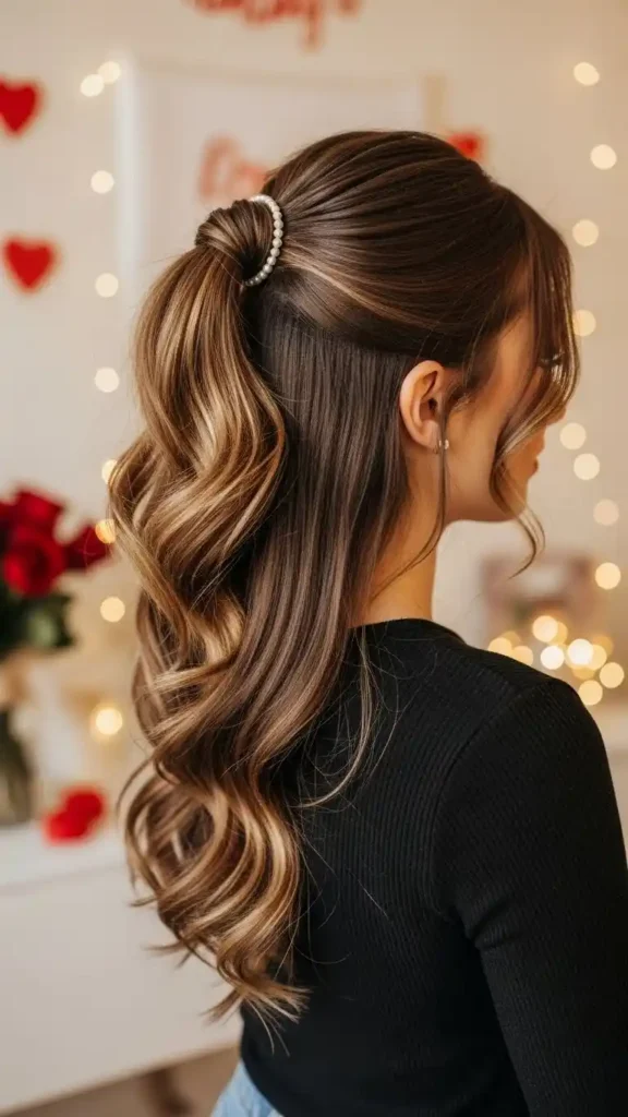 15 Feminine Valentine’s Day Hairstyles for Every Occasion 12 half-up-twisted-ponytail