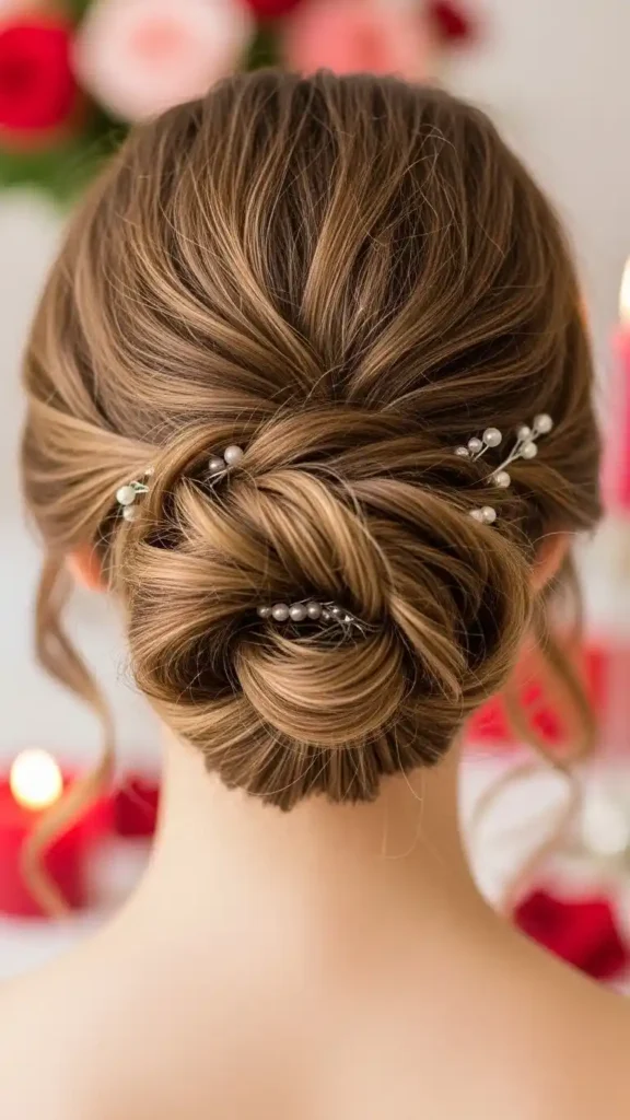 15 Feminine Valentine’s Day Hairstyles for Every Occasion 10 romantic-chignon
