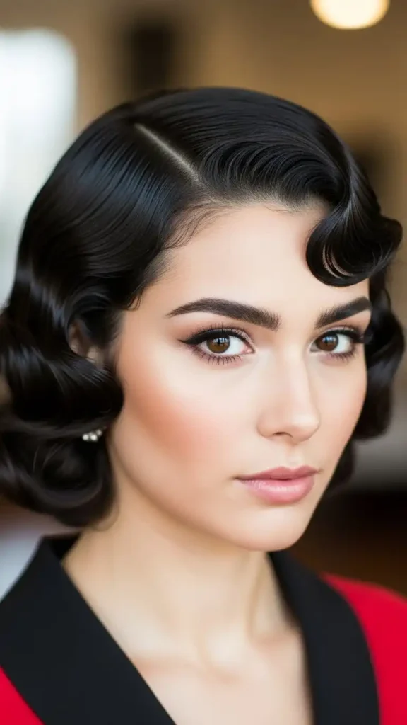 18 Valentine Curly Hairstyles for Women to Create a Beautiful Makeover 12 90s-finger-waves