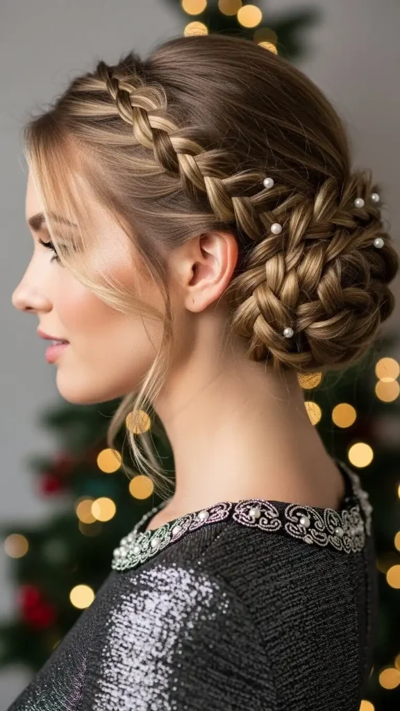french-braid-bun-chignon