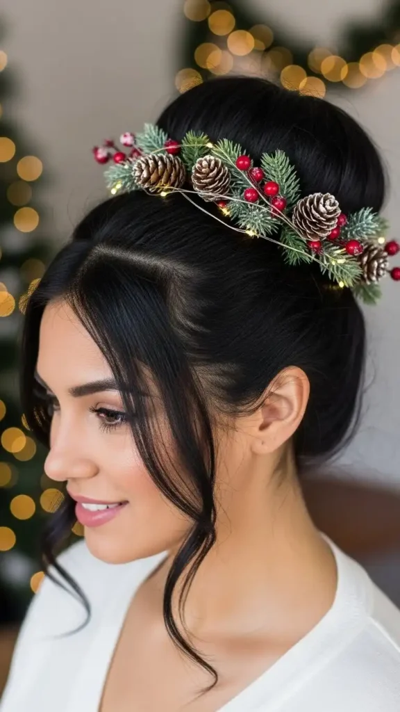 high-sock-bun-with-garland