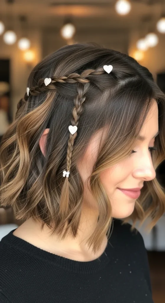 15 Valentine Hairstyles for Short Hair That Look Romantic and Chic 9 textured-bob-with-tiny-twist