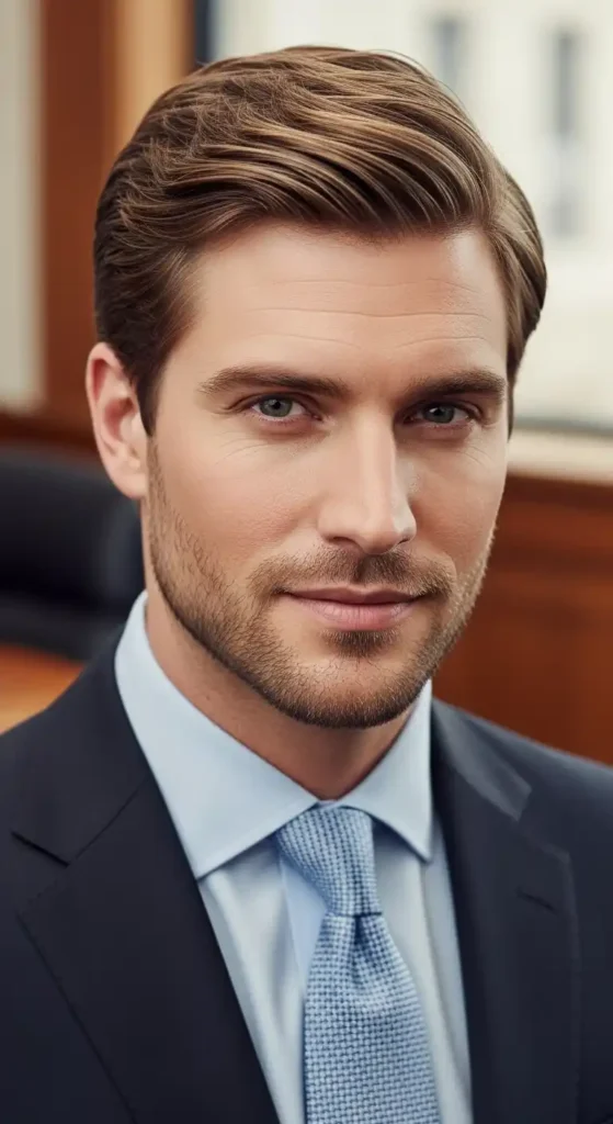 15+ Top Business Haircuts for Men That Look Polished and Smart 14 classic-scissor-cut