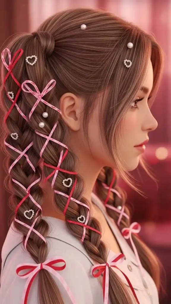18 Romantic Valentines Day Hairstyles for an Elegant Date Look 12 double-braided-pigtails-romantic-valentines-day-hairstyles