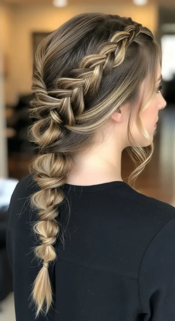 17 Quick Valentine’s Hairstyles for Women That Feel Effortless 9 effortless-faux-knot-braid.