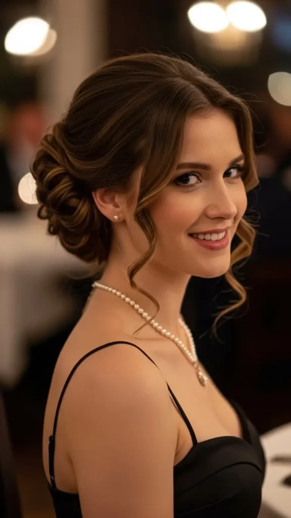17 Gorgeous Valentine Date Night Hairstyle for Women to Try for a Romantic Look 5 elegant-low-bun