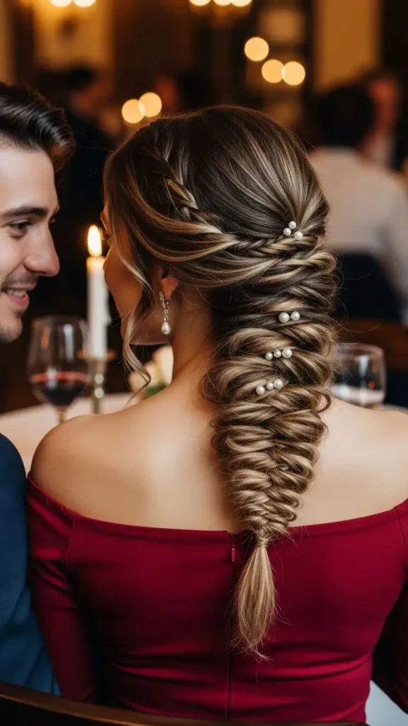 17 Gorgeous Valentine Date Night Hairstyle for Women to Try for a Romantic Look 14 fishtail-braid