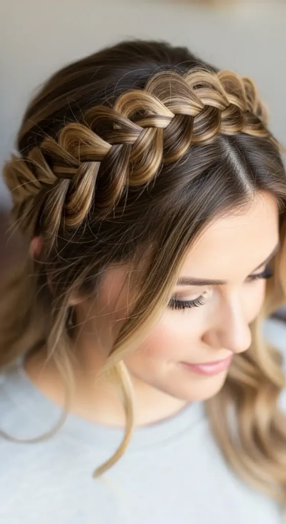17 Quick Valentine’s Hairstyles for Women That Feel Effortless 5 french-braid-crown