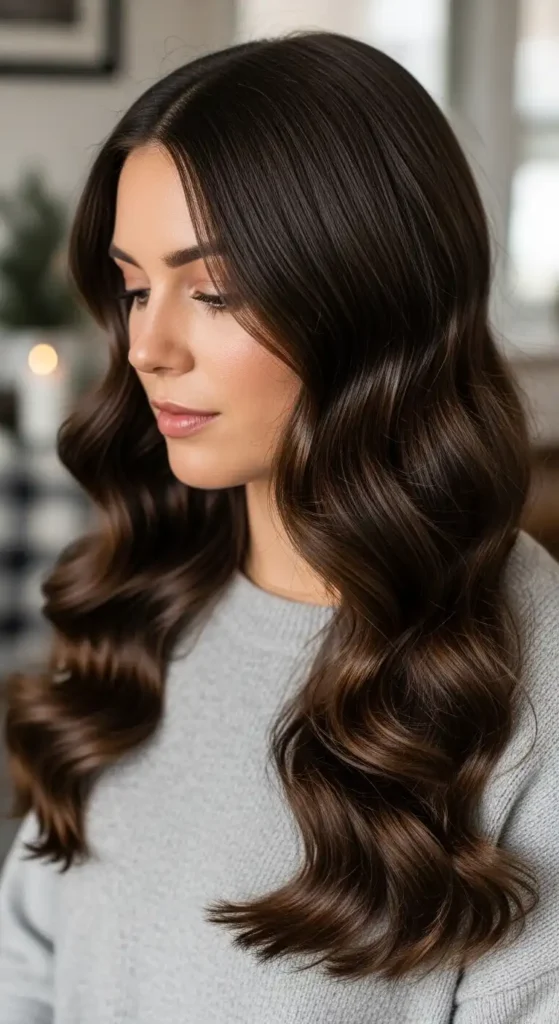 loose-hollywood-waves-with-shine-serum