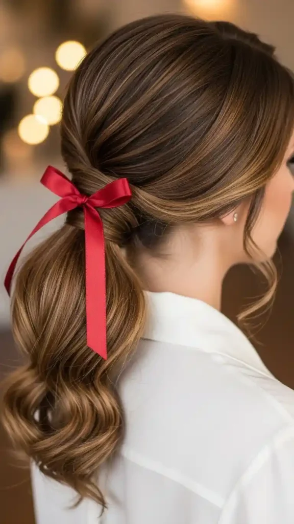 low-ponytail-with-ribbon