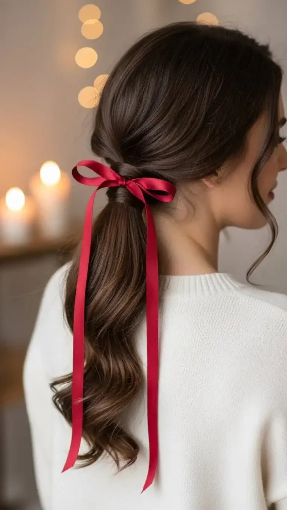 ribbon-tied-low-ponytail