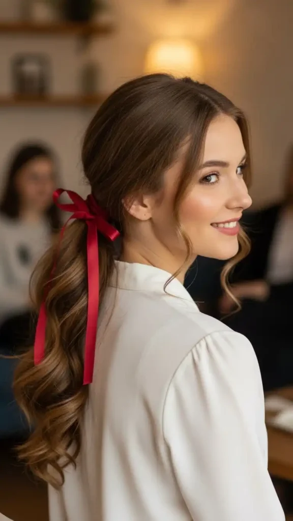 ribbon-tied-ponytail