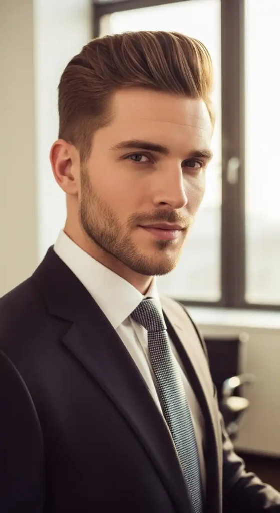 15+ Top Business Haircuts for Men That Look Polished and Smart 10 short-quiff-office-style