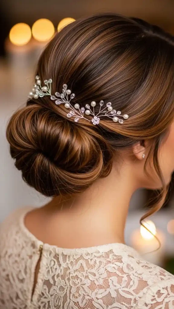 18 Romantic Valentines Day Hairstyles for an Elegant Date Look 16 side-chignon-romantic-valentines-day-hairstyles