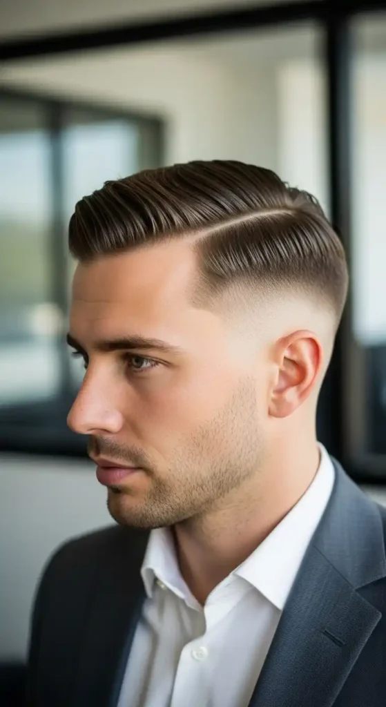 15+ Top Business Haircuts for Men That Look Polished and Smart 3 side-part-professional-cut