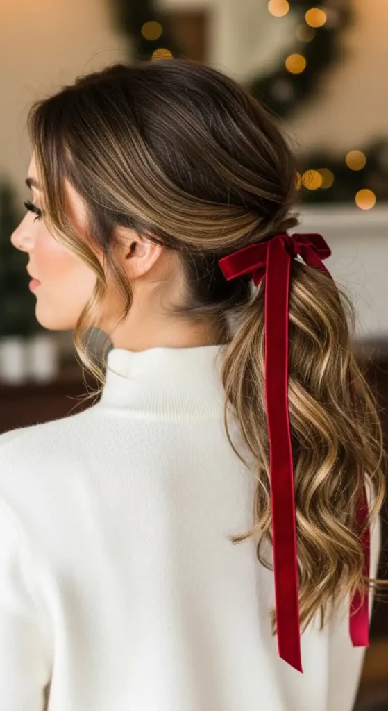 soft-curled-ponytail-with-ribbon-tie