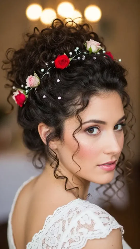 18 Valentine Curly Hairstyles for Women to Create a Beautiful Makeover 2 the-classic-pineapple-updo