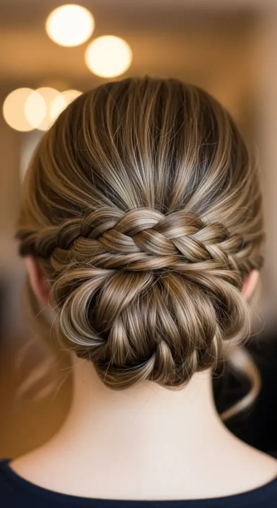 17 Quick Valentine’s Hairstyles for Women That Feel Effortless 8 twisted-rope-braid-bun.