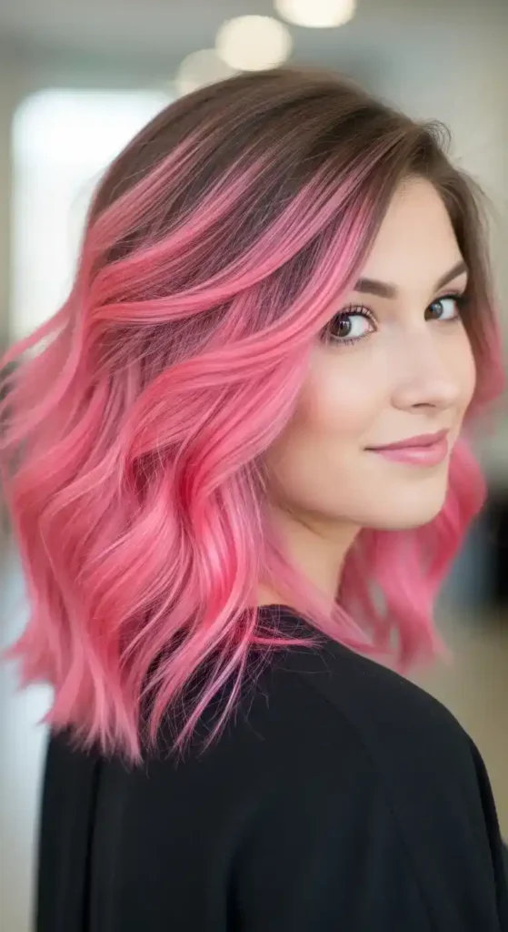 18 Bold Pink Peekaboo Hair Color Trends Everyone’s Talking About 2 soft-pastel-pink-peekaboo