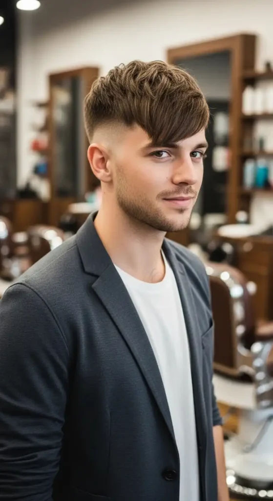 18 Low-Maintenance Men's Hairstyles That Require Minimal Styling 13 angled-fringe