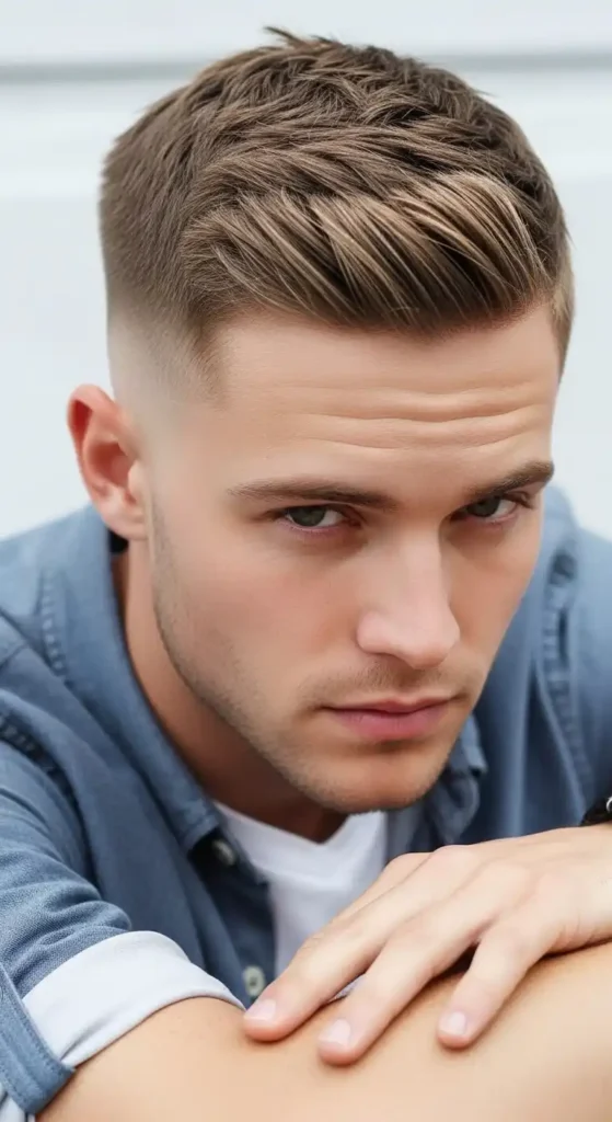 19 Low-Maintenance Haircut Ideas for Men to Look Stylish Every Day 18 brush-cut