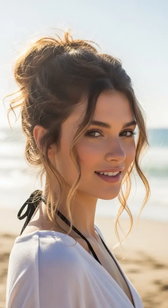 16 Beach Waves Hairstyles for Women to Try for a Fresh New Look 13 casual-updos-with-wavy-strands