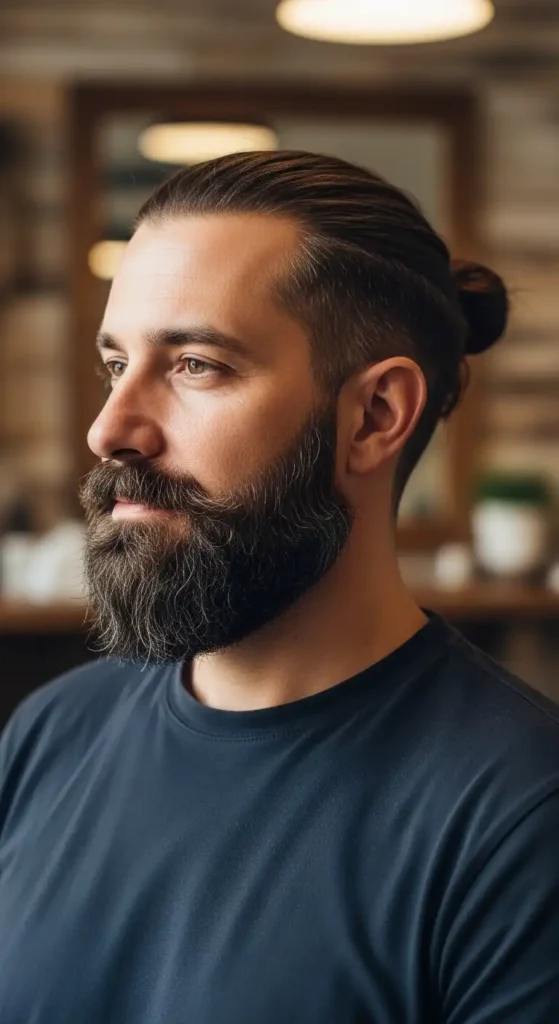 classic-low-bun-with-full-natural-beard