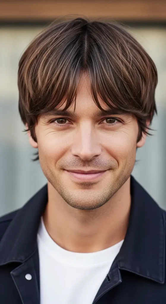 18 Low-Maintenance Men's Hairstyles That Require Minimal Styling 4 curtain-bangs