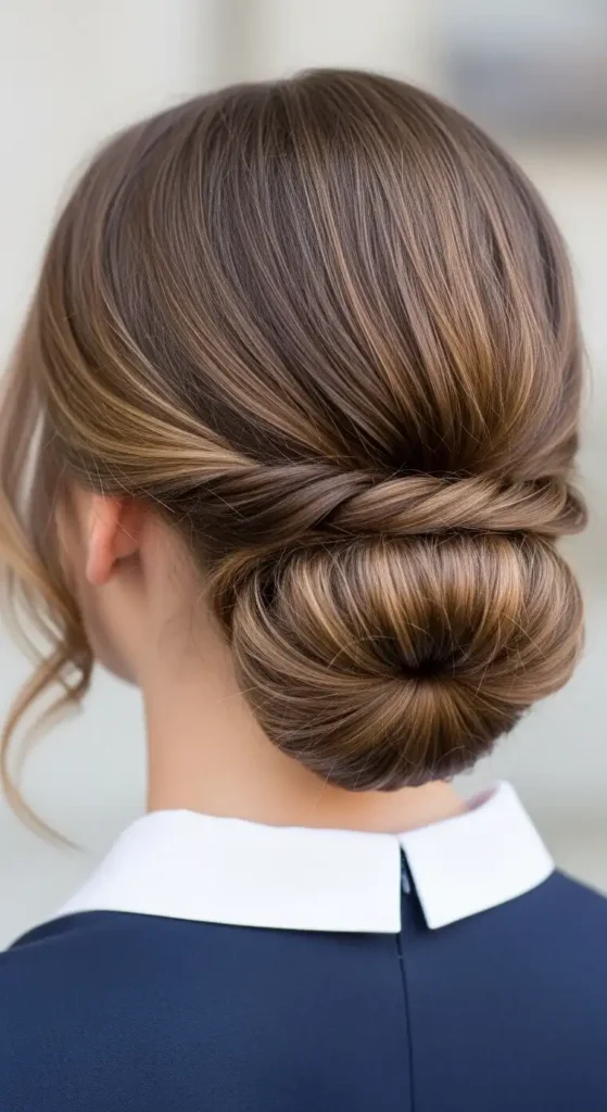 low-bun-with-side-twist