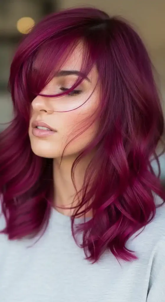18 Bold Pink Peekaboo Hair Color Trends Everyone’s Talking About 12 magenta-peeks