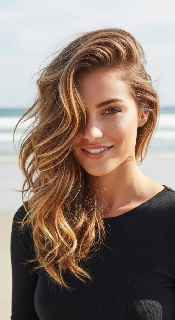 16 Beach Waves Hairstyles for Women to Try for a Fresh New Look 10 side-swept-beach-waves