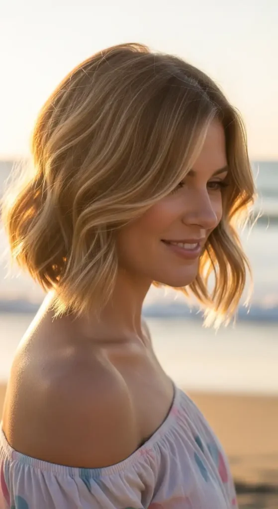 16 Beach Waves Hairstyles for Women to Try for a Fresh New Look 7 side-swept-short-waves-with-a-flip