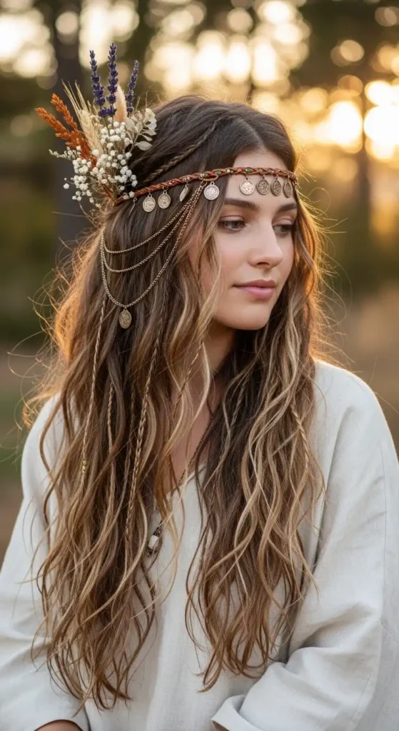 boho-waves-with-hair-accessories