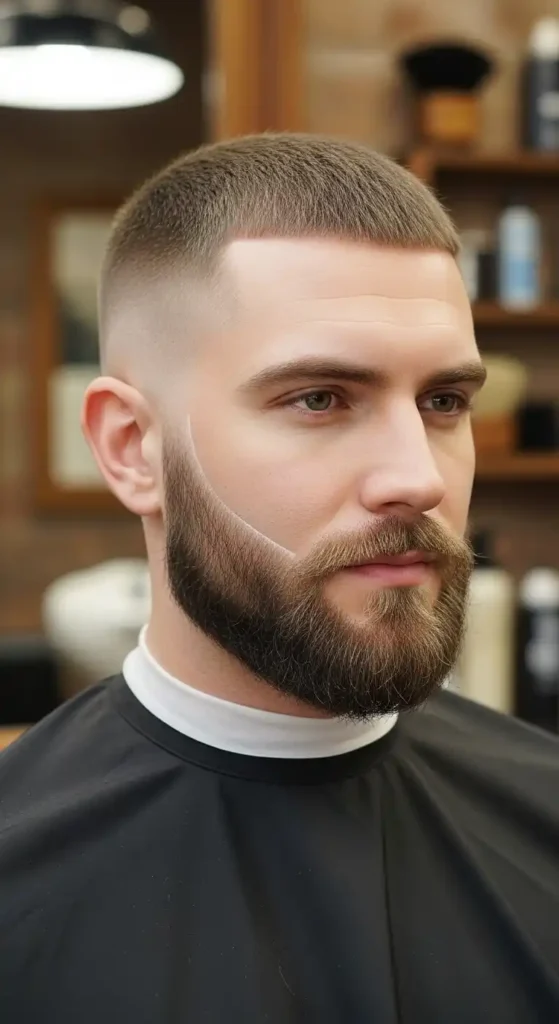 clean-buzz-with-defined-beard