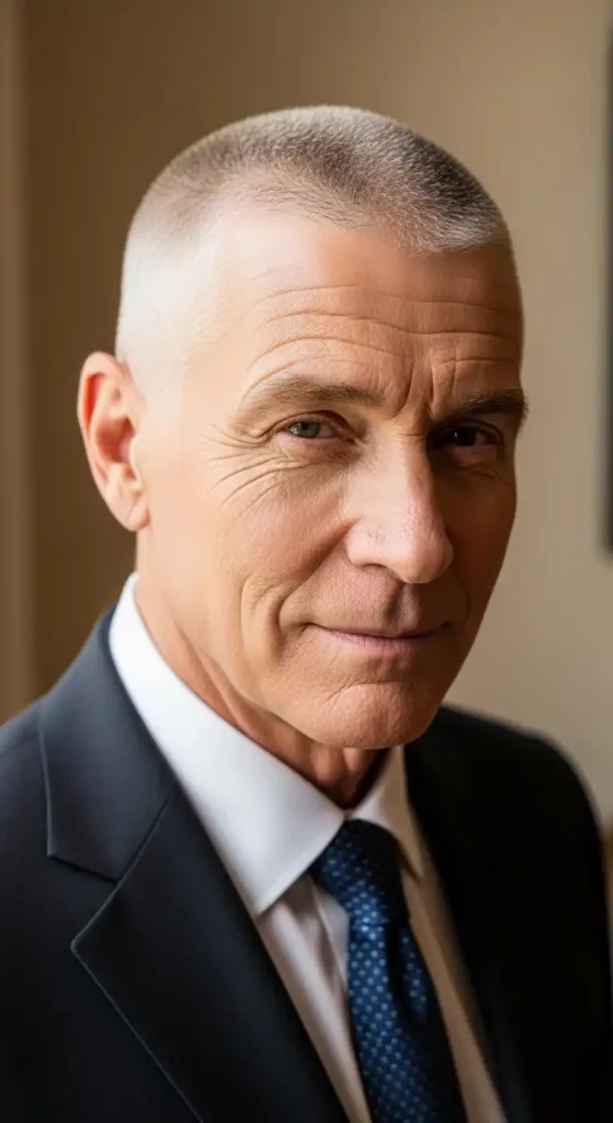 16 Best Grooming Hairstyles for Older Men With Thinning Hair 7 buzz-cut