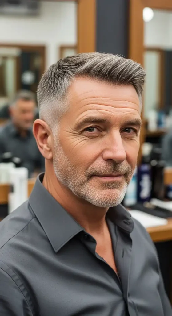 16 Best Grooming Hairstyles for Older Men With Thinning Hair 2 classic-side-part