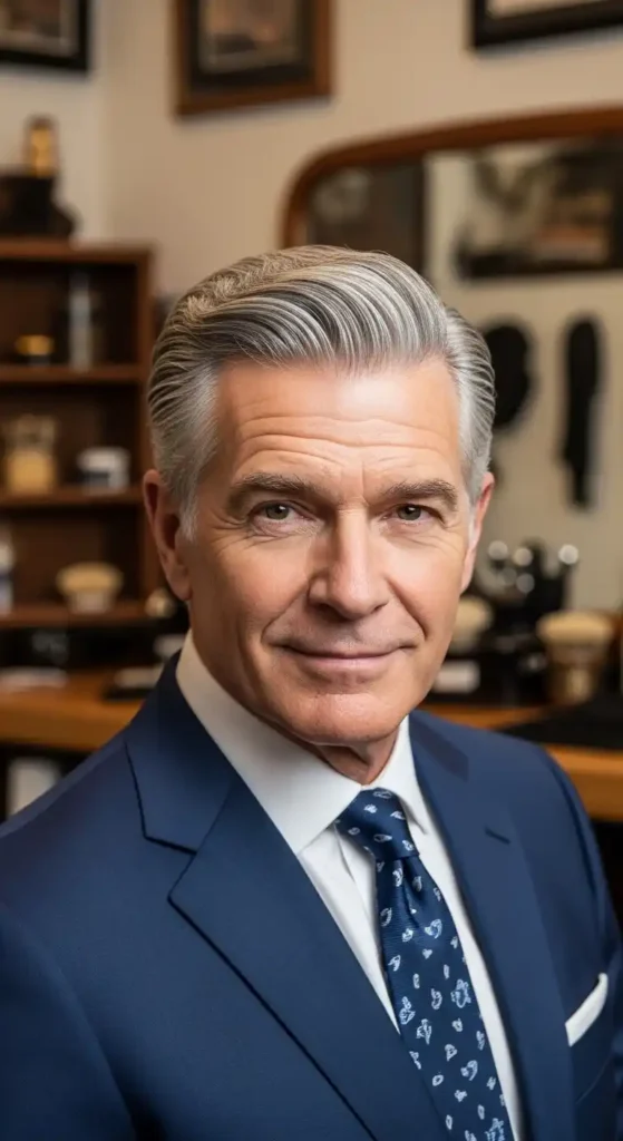 16 Best Grooming Hairstyles for Older Men With Thinning Hair 5 comb-over